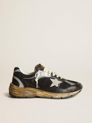 Golden Goose Men's Dad-Star In Black Mesh And Nappa With Ice-Colored Star Men Dad-Star - 1