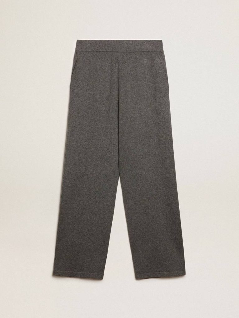 Golden Goose Men’s Gray Melange Cashmere Blend Joggers Gray Melange Jeans & Pants Men - 1