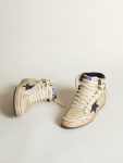 Golden Goose Men's Sky-Star In Cream-Colored Nylon And Leather With Blue Suede Star Sky-Star Men - 2