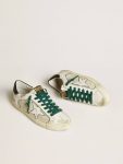 Golden Goose Men’s Super-Star Lab In White Leather With White Star And Black Heel Tab Super-Star Men - 2