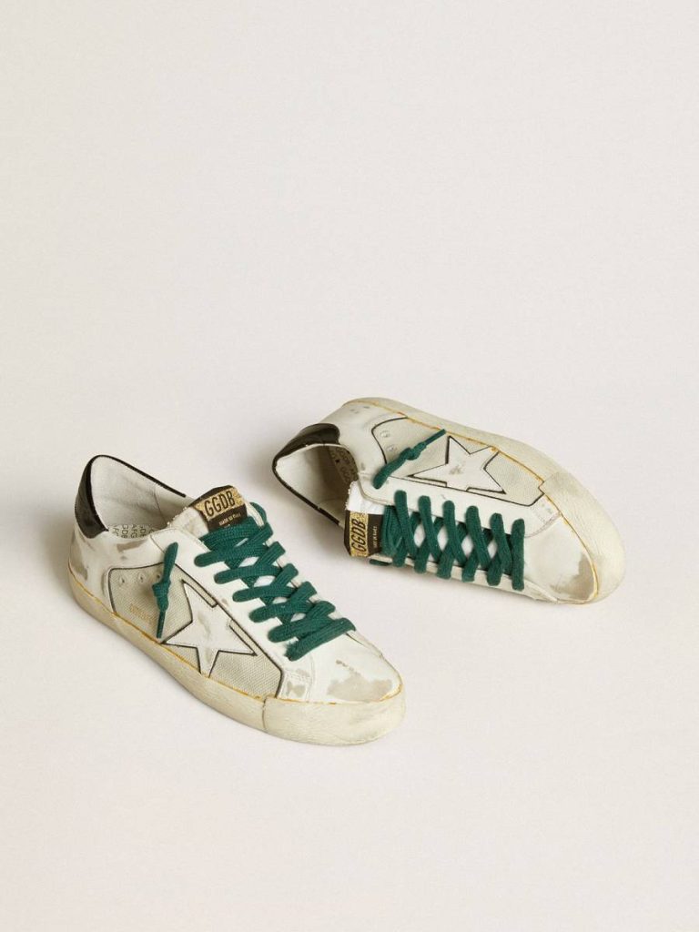 Golden Goose Men’s Super-Star Lab In White Leather With White Star And Black Heel Tab Super-Star Men - 2