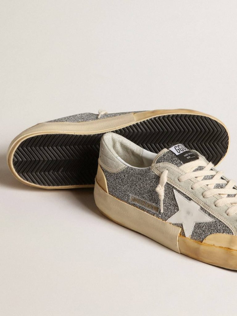 Golden Goose Men’s Super-Star Lab With White Star And Swarovski Glitter Upper Super-Star Men - 3
