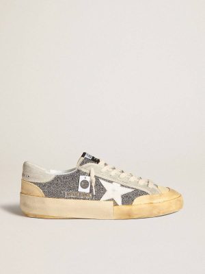 Golden Goose Men’s Super-Star Lab With White Star And Swarovski Glitter Upper Super-Star Men - 1
