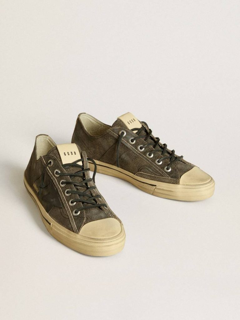 Golden Goose Men’s V-Star In Black Suede With Black Leather Star Men V-Star - 2