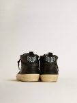 Golden Goose Mid Star Women Women's Mid Star In Black Nappa With Black Glitter Star And Suede Flash - 4