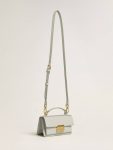 Golden Goose Mineral Gray Women Crossbody Bags Small Venezia Bag In Mineral-Gray Boarded Leather With Gold Details - 2