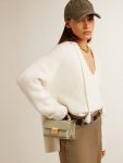 Golden Goose Mineral Gray Women Crossbody Bags Small Venezia Bag In Mineral-Gray Boarded Leather With Gold Details - 3