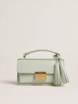 Golden Goose Mineral Gray Women Crossbody Bags Small Venezia Bag In Mineral-Gray Boarded Leather With Gold Details - 5