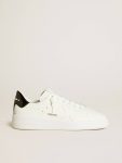 Golden Goose Optical White Purestar Men’s Purestar With Leather Star And Black Patent Leather Heel Tab Men - 1