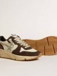 Golden Goose Running Sole Ltd In Nappa And Brown Suede With A Swarovski Crystal Star Women Running Sole - 4
