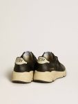 Golden Goose Running Sole Women Women's Running Sole In Black Glitter With Leather Star And Nubuck Heel Tab - 4
