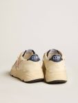 Golden Goose Running Sole Women Women's Running Sole In Nappa Leather With Pink Leather Star And Blue Leather Heel Tab - 4