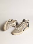 Golden Goose Slide In Beige Mesh And Nylon With Blue Leather Star And Flash Men Slide - 2