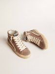 Golden Goose Slide Men’s Slide Ltd In Brown Suede With Leather Star And Flash Men - 2