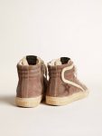 Golden Goose Slide Men’s Slide Ltd In Brown Suede With Leather Star And Flash Men - 4