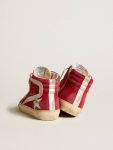 Golden Goose Slide Slide In Red Suede With Silver Star And Lizard Print Flash Women - 4