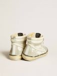 Golden Goose Slide Slide Lab In Aged-White Nappa Leather With Gray Suede Star And White Leather Flash Men - 3
