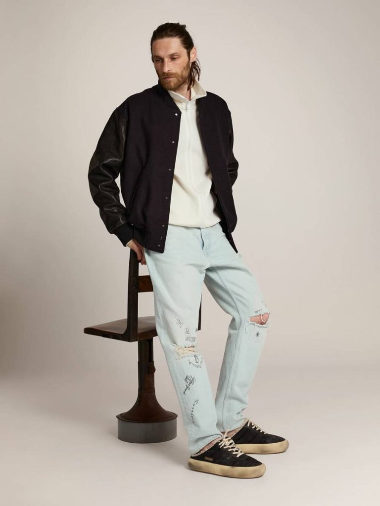 Golden Goose Space-Star Men Men's Space-Star Sabot Shoes In Quilted Black Nylon With Shearling Lining Black - 3