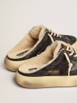Golden Goose Space-Star Men Men's Space-Star Sabot Shoes In Quilted Black Nylon With Shearling Lining Black - 5