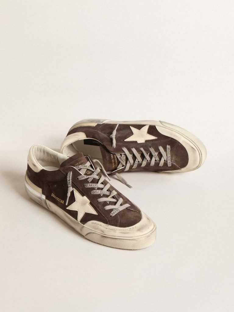 Golden Goose Super-Star In Gray Suede With Ecru Nappa Star And Heel Tab Men Super-Star - 2