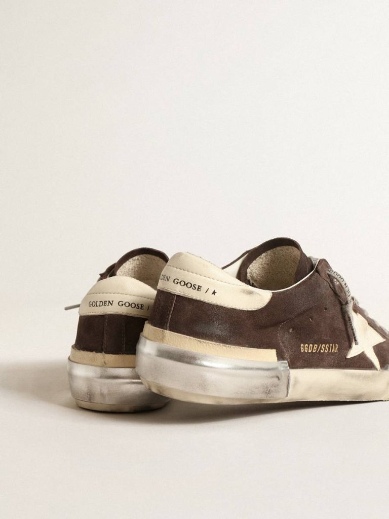 Golden Goose Super-Star In Gray Suede With Ecru Nappa Star And Heel Tab Men Super-Star - 4