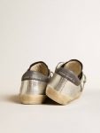 Golden Goose Super-Star Men Men's Silver Super-Star Ltd With Black Nubuck Star And Heel Tab - 4