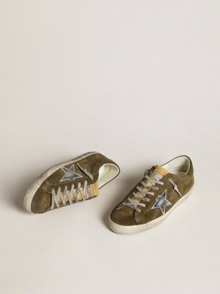 Golden Goose Super-Star Men's Super-Star Ltd In Suede With Metallic Leather Star And Leather Heel Tab Men - 2