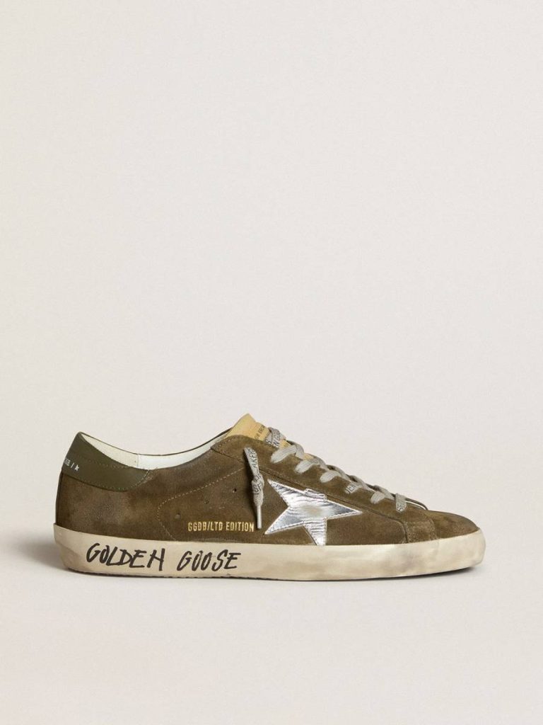 Golden Goose Super-Star Men's Super-Star Ltd In Suede With Metallic Leather Star And Leather Heel Tab Men - 1