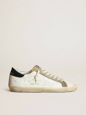 Golden Goose Super-Star Men's Super-Star With Perforated Star And Blue Heel Tab Men White - 1
