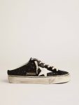 Golden Goose Super-Star Sabot Super-Star Sabots In Black Glitter With White Bio-Based Star Women - 1