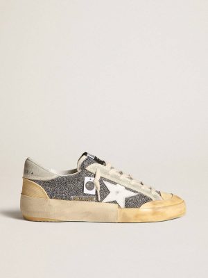 Golden Goose Super-Star Women Women’s Super-Star Lab With White Star And Swarovski Glitter Upper - 1