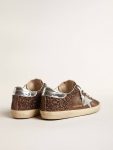 Golden Goose Super-Star Women Women's Super-Star Ltd In Brown Glitter And Suede With Leather Star And Heel Tab - 5