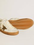 Golden Goose Super-Star Women's Super-Star Ltd With Military Green Nubuck Star And Heel Tab White Women - 4