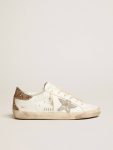 Golden Goose Super-Star Women's Super-Star With Silver Leather Star And Snake Print White Women - 1