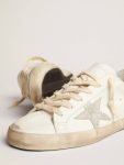 Golden Goose Super-Star Women's Super-Star With Silver Leather Star And Snake Print White Women - 4