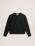 Golden Goose Sweatshirt In Washed Black With Reverse Logo On The Back - Jersey Capsule Washed Black Sweatshirts Women - 1