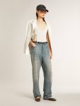 Golden Goose T-Shirts & Tops White Women Sleeveless Top Embroidered With Worn-White Ribbing - 3