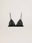 Golden Goose T-Shirts & Tops Women's Black Crochet Top With Crystals Black Women - 1