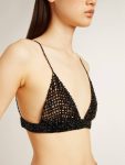 Golden Goose T-Shirts & Tops Women's Black Crochet Top With Crystals Black Women - 5