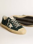 Golden Goose V-Star In Forest-Green Suede With White Leather Star V-Star Men - 3