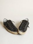 Golden Goose V-Star Men V-Star Sneakers In Midnight-Blue Denim With Black Leather Star And Toe - 2
