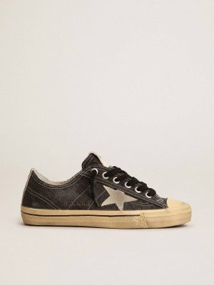 Golden Goose V-Star Men's V-Star Ltd In Black Canvas With Ice-Gray Star And Heel Men - 1