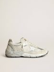 Golden Goose White Dad-Star Men's Dad-Star In White And Gray Suede And White Leather Star Men - 1