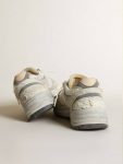 Golden Goose White Dad-Star Men's Dad-Star In White And Gray Suede And White Leather Star Men - 5