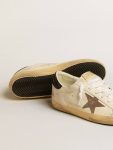 Golden Goose White Super-Star Women Super-Star Ltd With Laminated Leather Star And Black Glitter Heel Tab - 3