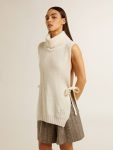 Golden Goose White Unisex White High-Neck Sleeveless Sweater In Ribbed Wool Knitwear Women - 3