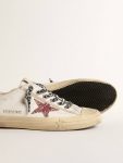 Golden Goose White V-Star With Pink Glitter Star And Metallic Leather Heel Tab Women V-Star - 4