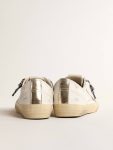 Golden Goose White V-Star With Pink Glitter Star And Metallic Leather Heel Tab Women V-Star - 5