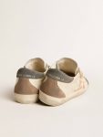 Golden Goose White Women Women's Super-Star Ltd With Pink Gabardine Star And Gray Suede Heel Tab Super-Star - 4