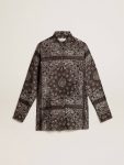 Golden Goose Women Anthracite Gray Pajama Shirt In Anthracite Gray With Paisley Print Shirts - 1